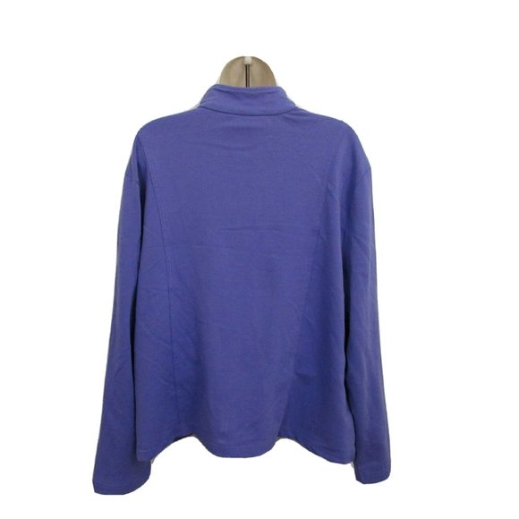 Vintage Links Casual Jacket Size X-Large Purple Full Zip Cotton Blend Pockets - Picture 2 of 6